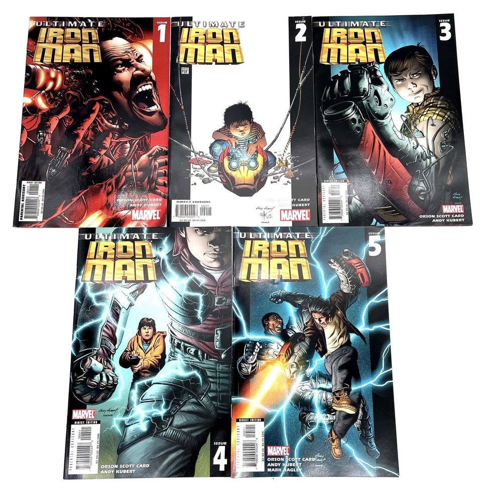 Ultimate Iron Man #1-5 Complete Series Marvel Comics 2005 Orson Scott Card
